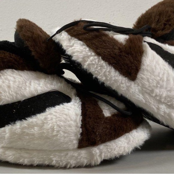 Jordan Plush White and Brown Sneakers - Picture 1 of 9